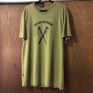 LiViTY “Art as Activism” Men's Cotton Hemp Olive Green Tee